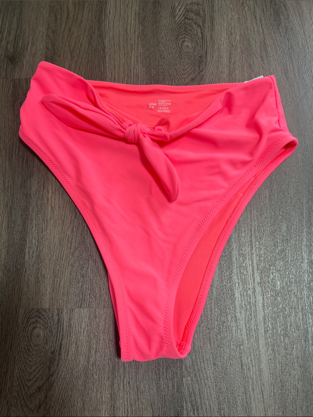 NWT Aerie Pink High-Waist High Cut Cheeky Bikini Bottom